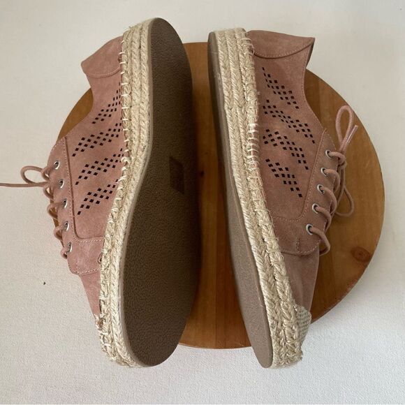 JOURNEE COLLECTION RAZILI ESPADRILLE WEDGE SNEAKER blush size 10 - Picture 7 of 10